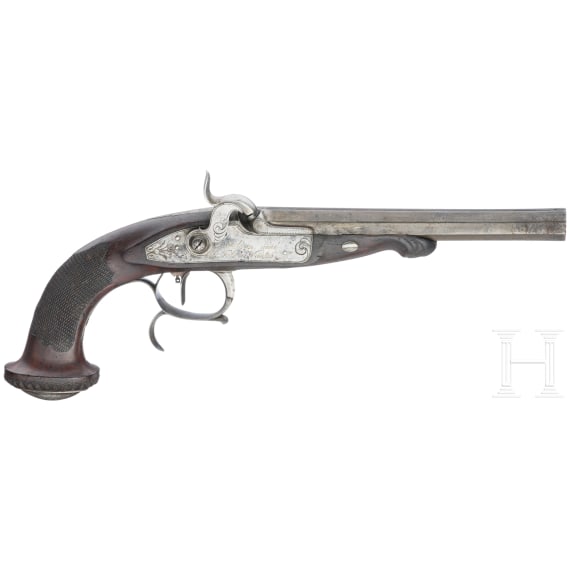 Perkussionspistole, Aubron aine&egrave; Fils &agrave; Nantes, Frankreich, um 1840