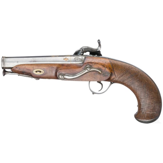 Ein Paar Miquelet-Perkussionspistolen im Kasten, Unzueta, Eibar, um 1840
