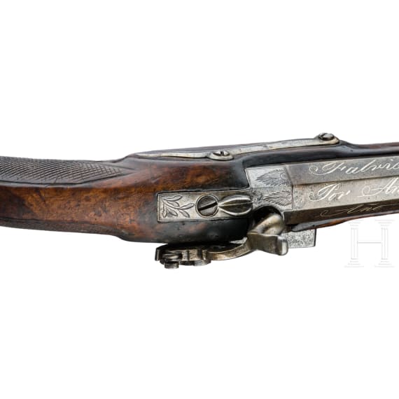 Miquelet-Perkussionspistole, Antonio Alberdi, Eibar, datiert 1848