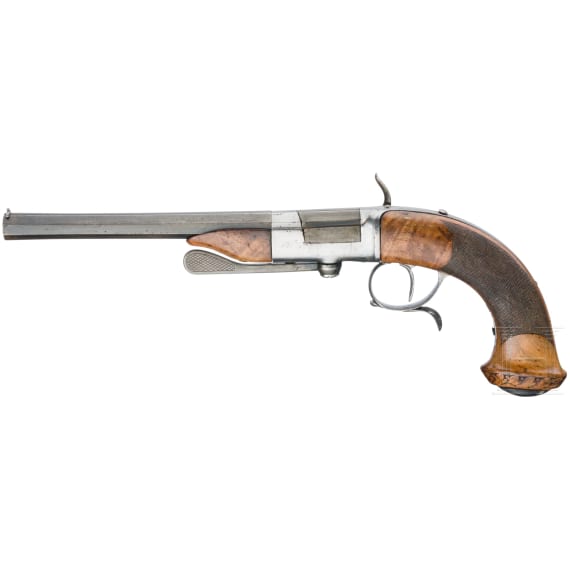 Hinterlader-Perkussionspistole, Patent Beringer, Belgien, um 1850