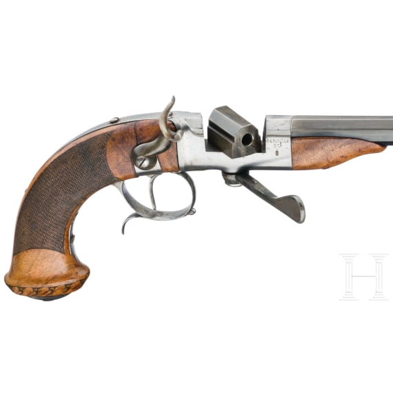 Hinterlader-Perkussionspistole, Patent Beringer, Belgien, um 1850