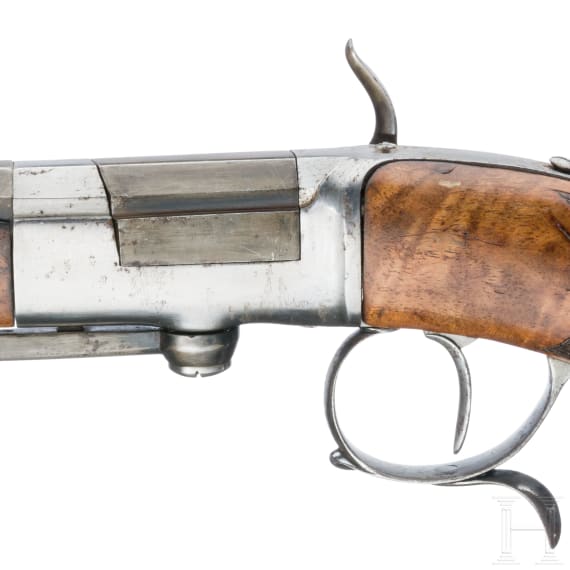 Hinterlader-Perkussionspistole, Patent Beringer, Belgien, um 1850