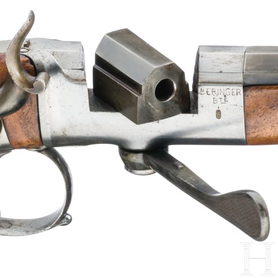 Hinterlader-Perkussionspistole, Patent Beringer, Belgien, um 1850