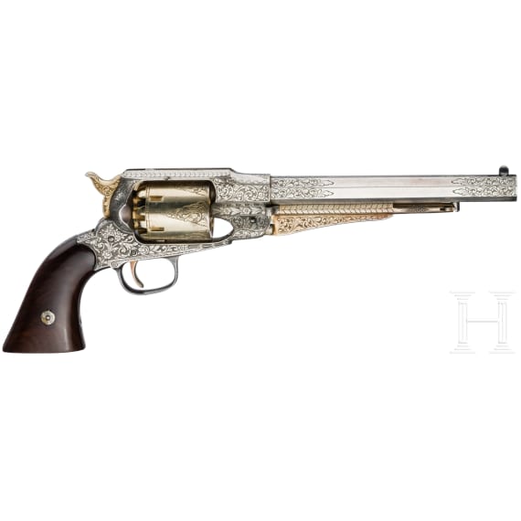 Gravierter Perkussionsrevolver, Navy Arms Co. Ridgefield N.J. - Italy, um 1965