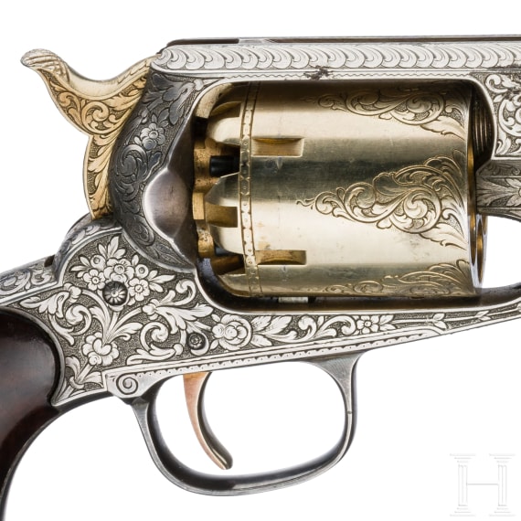 Gravierter Perkussionsrevolver, Navy Arms Co. Ridgefield N.J. - Italy, um 1965