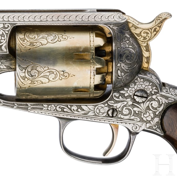 Gravierter Perkussionsrevolver, Navy Arms Co. Ridgefield N.J. - Italy, um 1965