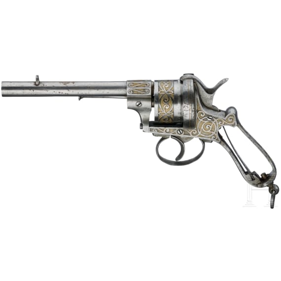 Lefaucheuxrevolver in Luxusausführung, Belgien, um 1865