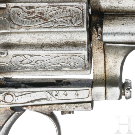 Lefaucheuxrevolver in Luxusausf&uuml;hrung, Belgien, um 1865