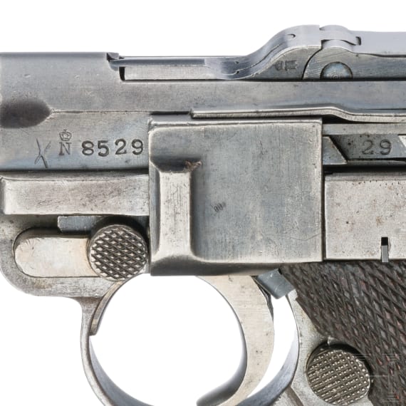 Pistole 08, Weimar, "Police Alphabet DWM Luger with blank chamber"