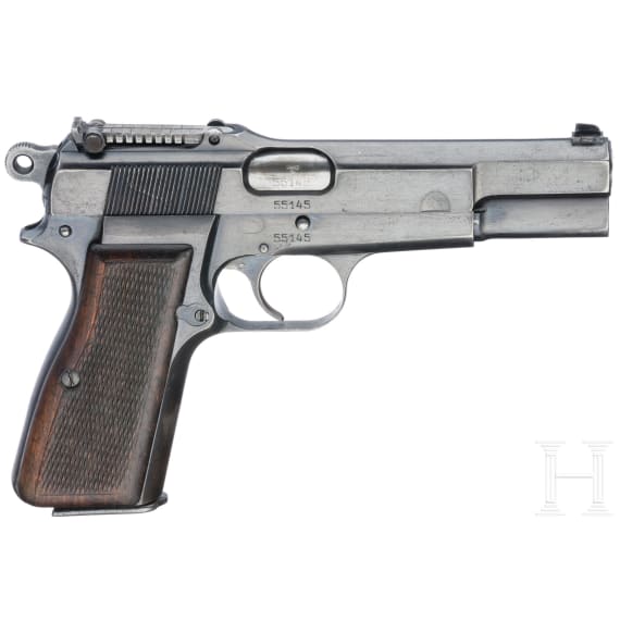 FN HP Mod. 35, mit Schiebevisier, Holster