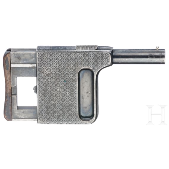 Handdruckpistole Gaulois No 2, mit T&auml;schchen
