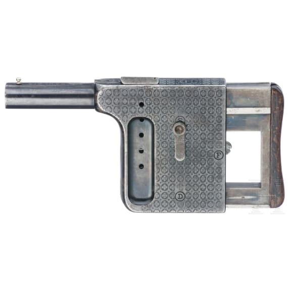 Handdruckpistole Gaulois No 2, mit T&auml;schchen