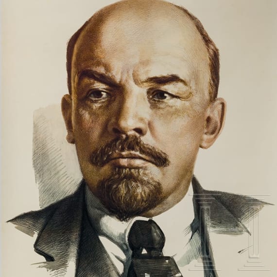 Three posters "Fathers of the Revolution" Marx, Engels and Lenin, 1980s