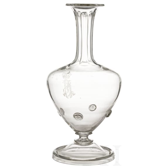 Prince Alfons of Bavaria (1862 - 1933) - a large red wine decanter
