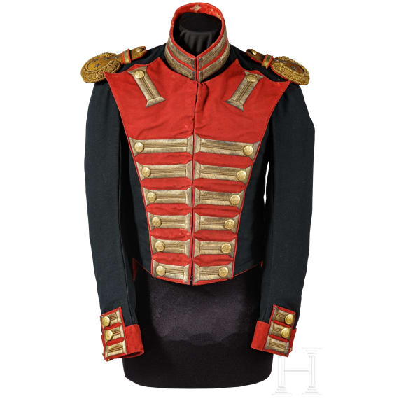 An extremely rare Russian uniform M 1827 of an officer of the Company of the Palace Grenadiers, 1st half of the 19th century