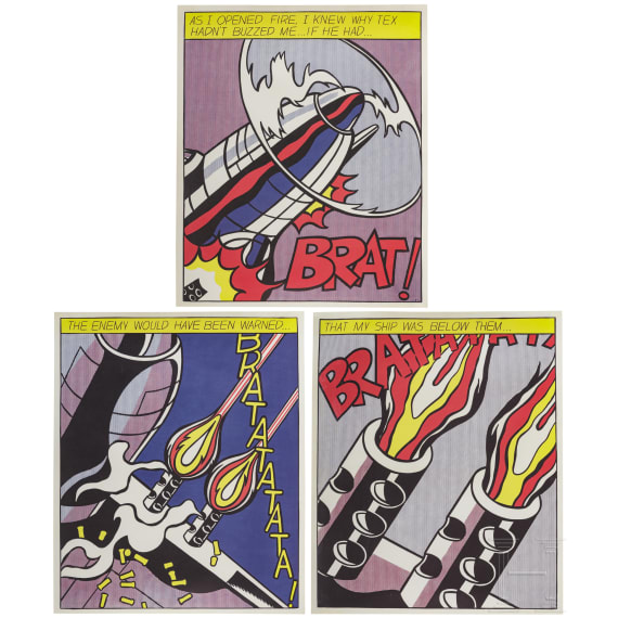 Roy Lichtenstein (1923 - 1997 New York) - drei Poster "As I opened fire", 1966