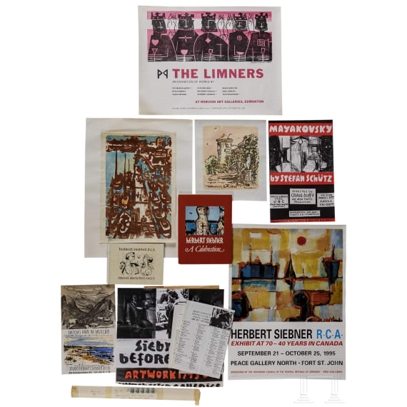 Herbert Siebner (1925 - 2003) - Ausstellungsplakate, Drucke, pers&ouml;nliche Briefe und Fotos des K&uuml;nstlers