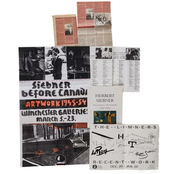 Herbert Siebner (1925 - 2003) - Ausstellungsplakate, Drucke, pers&ouml;nliche Briefe und Fotos des K&uuml;nstlers
