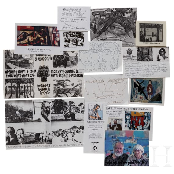 Herbert Siebner (1925 - 2003) - Ausstellungsplakate, Drucke, pers&ouml;nliche Briefe und Fotos des K&uuml;nstlers