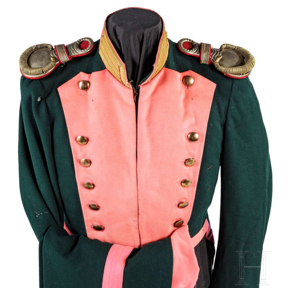 Uniform eines bayerischen Offiziers der Chevaulegers, 19. Jhdt.