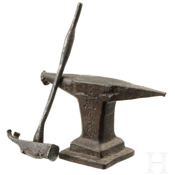 Hammer und Amboss, s&uuml;ddeutsch/&Ouml;sterreich, 19. Jhdt.