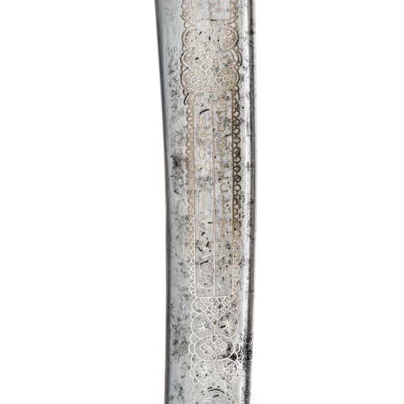 Silbereingelegter Yatagan, osmanisch, datiert 1802