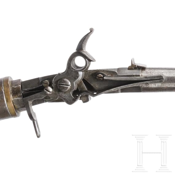 An air rifle with screw-on reservoir by J. G. Ramp in Fürth, circa 1820