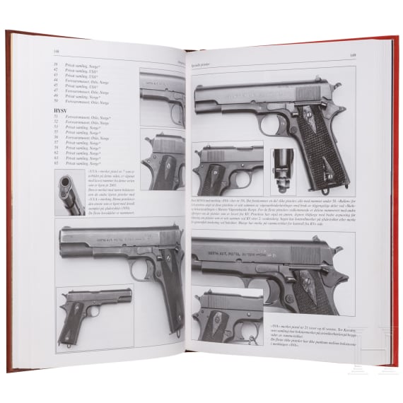 Three books on Colt, Radom and Kongsberg pistols