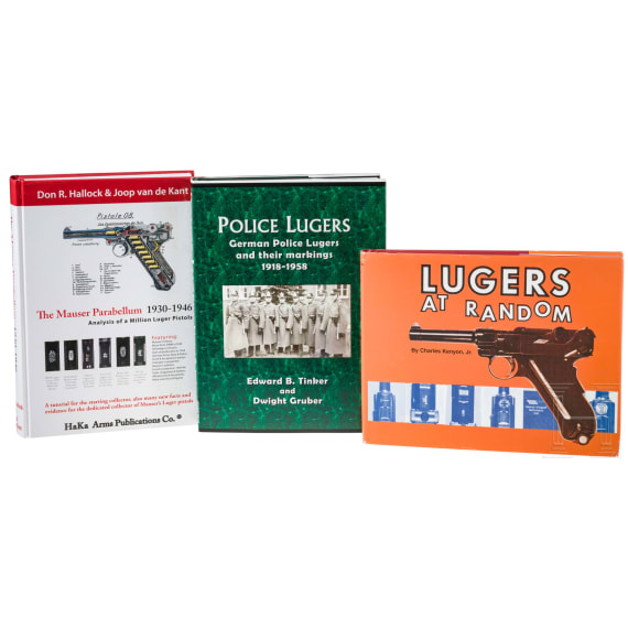 Three classic books on Luger pistols