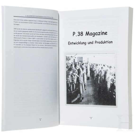 Four books on Service guns and accessories, in English, German and French