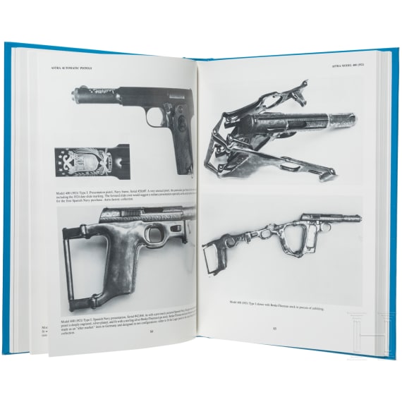 Four books on Service guns and accessories, in English, German and French