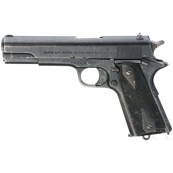 A Kongsberg "Colt", Mod. 1914, "Occupation Variation", Wehrmacht, with belt and magazine pouch