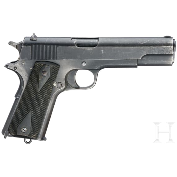 A Kongsberg "Colt", Mod. 1914, "Occupation Variation", Wehrmacht, with belt and magazine pouch