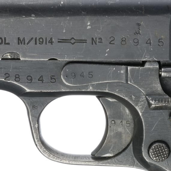 A Kongsberg "Colt", Mod. 1914, "Occupation Variation", Wehrmacht, with belt and magazine pouch