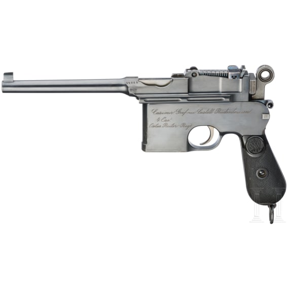 Mauser C 96 Mod. 1900 "Flatside", milit&auml;rische Geschenkwaffe