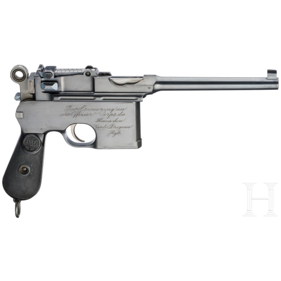 Mauser C 96 Mod. 1900 "Flatside", milit&auml;rische Geschenkwaffe
