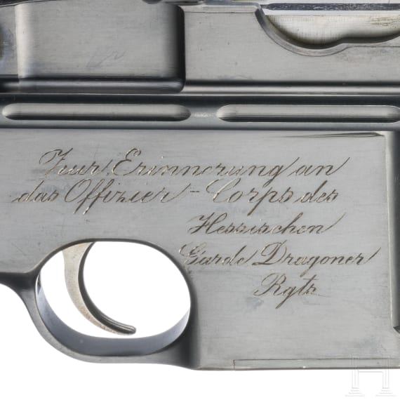 Mauser C 96 Mod. 1900 "Flatside", milit&auml;rische Geschenkwaffe
