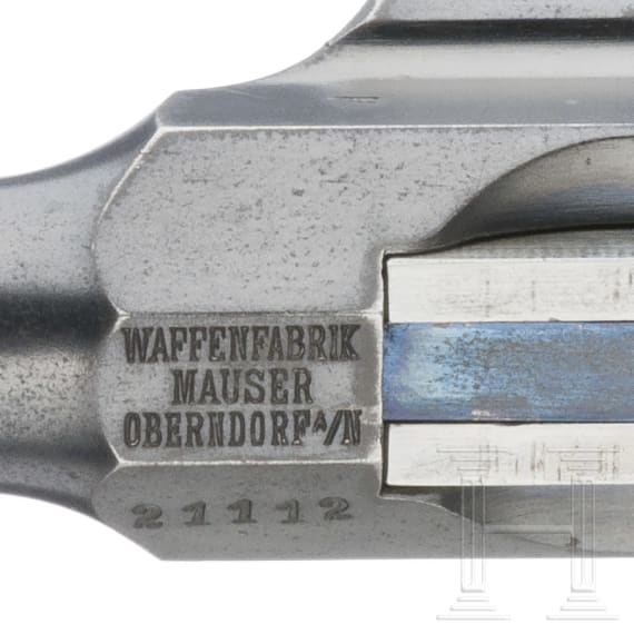 Mauser C 96 "Early Flatside" (Mod. 1900), USA, with shoulder stock