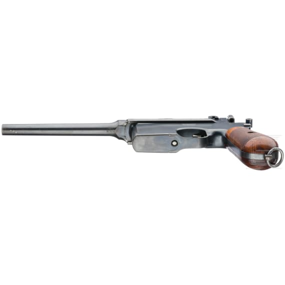 A Mauser C 96, "Late Flatside", USA, with shoulder stock