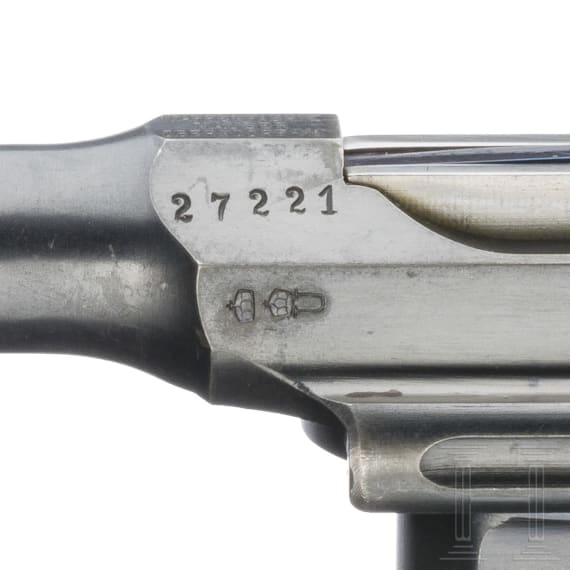 A Mauser C 96, "Late Flatside", USA, with shoulder stock
