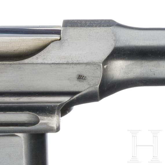 A Mauser C 96, "Late Flatside", USA, with shoulder stock