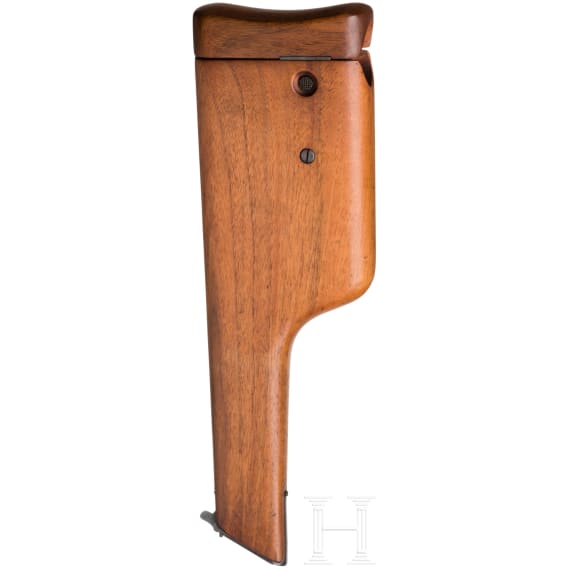 A Mauser C 96, "Late Flatside", USA, with shoulder stock