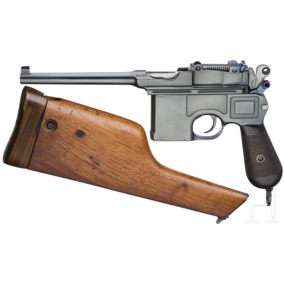 Mauser C 96, cal. 9 mm Export, Small Ring Hammer in special pattern, with shoulder stock