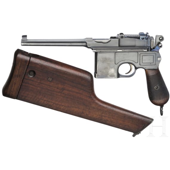 Mauser C 96, Mausertonne, St. &Eacute;tienne, mit Kasten