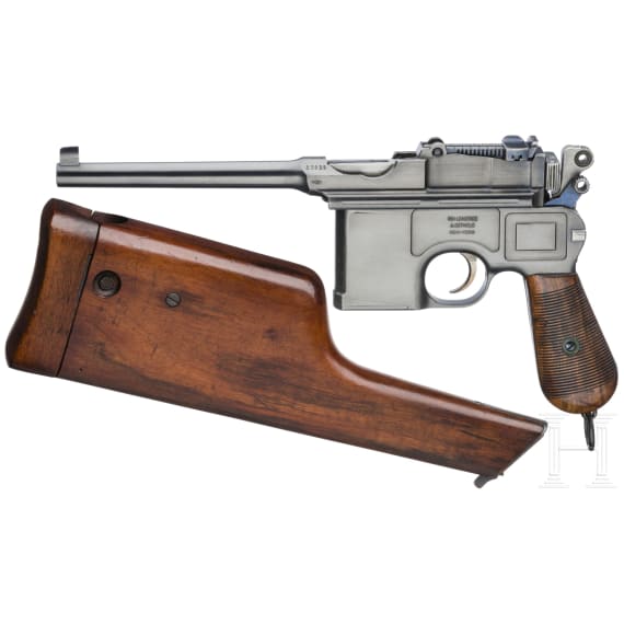 A Mauser C 96 "Prewar Commercial", USA, with shoulder stock