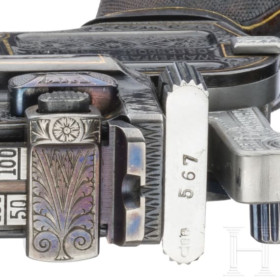 A factory engraved Mauser C 96, "Prewar Commercial", cased