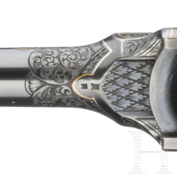 A factory engraved Mauser C 96, "Prewar Commercial", cased