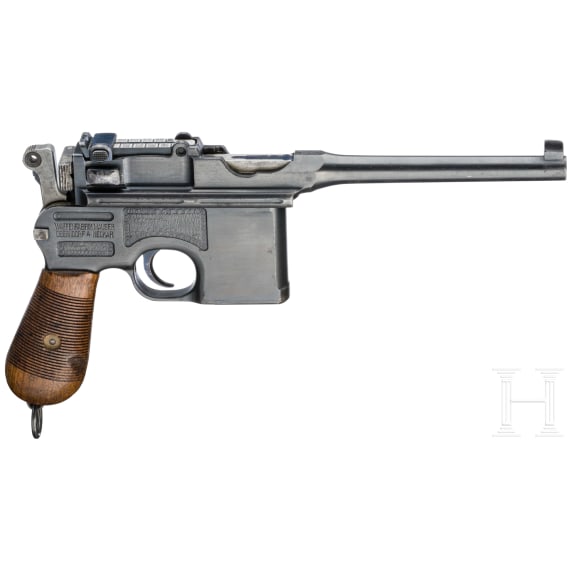 A Mauser C 96, "Prewar Commercial", with shoulder stock; Imperial Army
