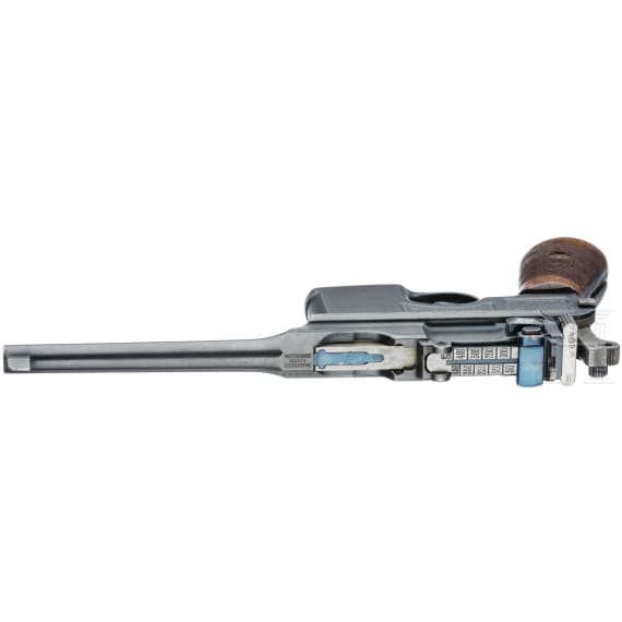 A Mauser C 96, "Prewar Commercial", with shoulder stock; Imperial Army