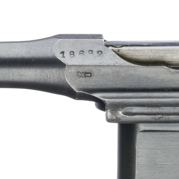 A Mauser C 96, "Prewar Commercial", with shoulder stock; Imperial Army